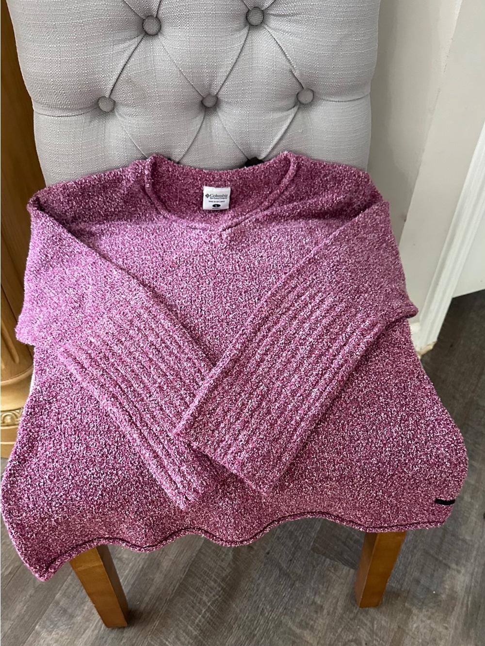 Columbia Women's Bouclé Crewneck Sweater - Rose Pink